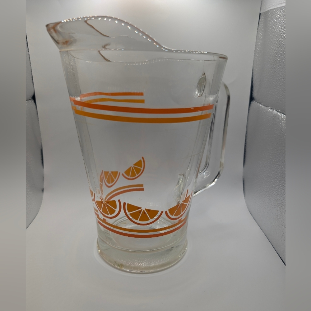 Vintage Libbey Crisa orange slice pitcher